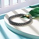 Glass Seed Beaded Bracelet with Brass Magnetic Clasps BJEW-JB07801-01-2