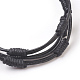 Cowhide Leather Cord Wrap Bracelets BJEW-JB03882-2