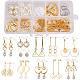 SUNNYCLUE 1 Box DIY 10 Pairs Geometric Hollow Earring Making Starter Kit Classic Round Square Heart Triangle Charm Connector DIY-SC0004-87-1