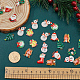 Gorgecraft 60 Stück Mini-Weihnachtsschmuck aus Kunstharz CRES-GF0001-05-3