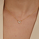 Goldene Halskette mit Herzanhänger aus Edelstahl für Damen WZ0134-2-3