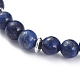 Bracelets à breloques extensibles en lapis-lazuli naturel (teint) BJEW-JB04931-01-4