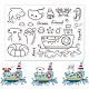 GLOBLELAND Marine Animals Clear Stamps Ship Dolphin Whale Silicone Clear Stamp Seals for Cards Making DIY Scrapbooking Photo Journal Album Decoration DIY-WH0167-56-674-1