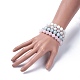 Bracelets extensibles avec perles de pierre précieuse naturelle BJEW-JB04170-4