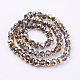 Electroplate Glass Faceted Rondelle Beads Strands EGLA-D020-10x8mm-14-2