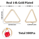 SUNNYCLUE Brass Triangle Linking Ring FIND-SC0006-42-2