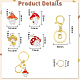DICOSMETIC Keychain Making Kit 16Pcs Golden Lobster Claw Clasp Keychains 20Pcs Small Split Key Chain Ring 16Pcs 4 Styles Mushroom Charms Alloy Kawaii Keychains for Backpack Purse Accessories DIY-DC0001-83-2