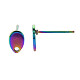 Accesorios para aretes de acero inoxidable de color arcoíris 304 STAS-N098-022-4