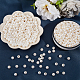 NBEADS 500 Pcs White ABS Faux Pearl Beads KY-NB0001-40-4