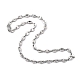 304 collares de cadena de granos de café de acero inoxidable y conjuntos de collares pendientes NJEW-JN03083-6