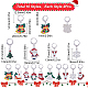 Sunnyclue 1 boîte 20 pièces marqueurs de point de Noël tricot marqueurs de tricot à crochet marqueur de point de cerceau à levier marqueurs de tricot au crochet en émail pour tricot HJEW-SC0001-43-2