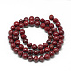 Jaspe rouge naturel ronde perles brins G-E334-8mm-01-2