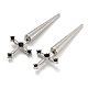 Alloy with Rhinestone Front Back Stud Earrings EJEW-B031-04P-2