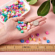 300pcs perles de couleurs en pâte polymère faites à la main CLAY-CD0001-04-7