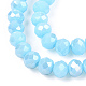 Electroplate Glass Beads Strands EGLA-A034-P3mm-B14-3