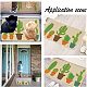 SUPERFINDINGS 40x60cm Home Door Mat with Non Slip Rubber Backing Cactus Ultra Absorb Mud Easy Clean Doormat for Outdoor Indoor Garage Entrance AJEW-WH0142-018-5
