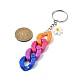 Porte-clés en chaîne gourmette en acrylique KEYC-JKC00633-05-2