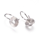 Brass Spiral Wire Earring Hooks KK-L198-012P-2