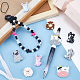 SUNNYCLUE 10PCS 5 Styles Silicone Animals Beads Focal Beads Bulk Cute 3D Cartoon Cute Animals Cat Dog Rabbit Chunky Rubber Soft Loose Spacer Bead for Keychain Pen Making Kit Beading Bracelet Craft SIL-SC0001-48-4