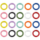 PandaHall Elite 20Pcs 10 Colors Zinc Alloy Spring Gate Rings FIND-PH0017-36-1