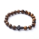Natural Wood Beads Stretch Bracelets BJEW-JB05231-05-1