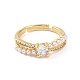 Real 18K Gold Plated Brass Micro Pave Cubic Zirconia Rings RJEW-J017-VC196-2