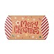 クリスマステーマのダンボールキャンディーピローボックス  漫画の言葉メリークリスマスキャンディスナックギフトボックス  ファイヤーブリック  折りたたみ：7.3x11.9x2.6cm CON-G017-02K-3