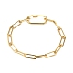 Brass Paperclip Chain Bracelets X-BJEW-JB05311-1