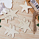 GORGECRAFT 20PCS Starfish Wooden Christmas Tags Sea Animals Wood Cut Out Pendants Unfinished Wood Hanging Slices Ornaments Sets with Hole Ropes for Crafts Wedding Christmas Birthday Themed Party Arts WOOD-WH0124-26A-4