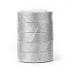 Nastro metallico glitterato, nastro scintilla, materiale diy per arco organza, doppia faccia, argento, 1 pollice (25 mm), 25iarde / rotolo (22.86m / rotolo), 5 rotoli / set