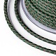 編み紐  革のアクセサリーコード  ジュエリーDIY製版材料  濃い緑  3mm  約54.68ヤード（50m）/ロール WL-I004-3mm-A-23-3