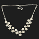 Fashionable Wedding Flower Rhinestone Necklace and Stud Earring Jewelry Sets SJEW-R046-01-4