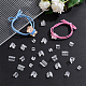 Nbeads 800Pcs 4 Style Transparent AS Plastic Base Buckle Hair Findings FIND-NB0004-37-5