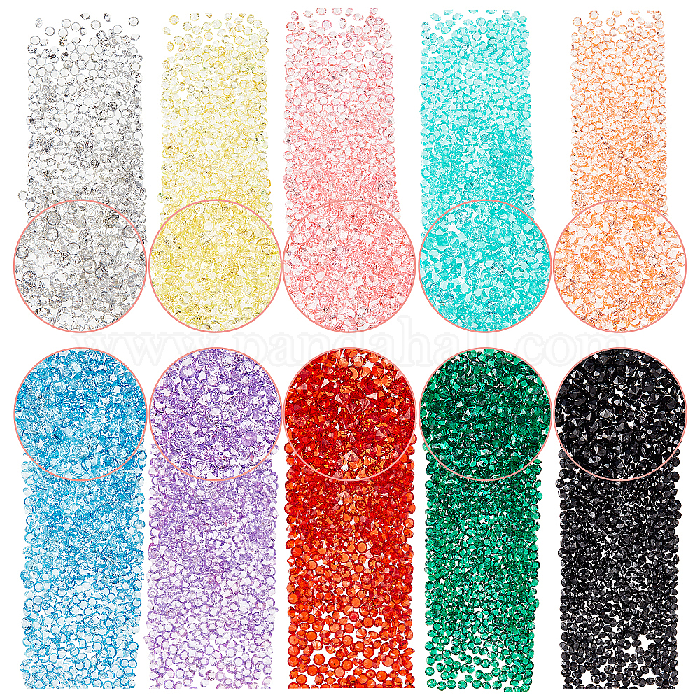Wholesale OLYCRAFT 6000pcs 10 Colors Mini Rhinestone Resin Fillers 3mm ...