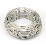 Alambre de aluminio redondo en bruto, alambre artesanal flexible, para hacer joyas de abalorios, 15 calibre, 1.5mm, 100 m / 500 g (328 pies / 500 g)