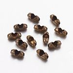 Латунные соединения шаровой цепи, античная бронза, 5.5x2 мм, подходит для шариковой цепи 1.5 мм