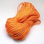 7 âmes intérieures cordes en polyester et spandex, couleur unie, pour la fabrication de bracelets en corde, orange foncé, 4~5mm, environ 109.36 yards (100m)/paquet, 420~500g / bundle
