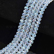Стеклянные бусины с гальваническим покрытием  EGLA-A034-J10mm-L07