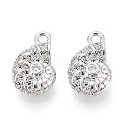 Латунные микропаве прозрачные кубические циркониевые подвески KK-N267-22P