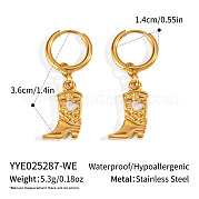 Туфли из нержавеющей стали 304 с серьгами-кольцами в форме сердечек KC5078-9