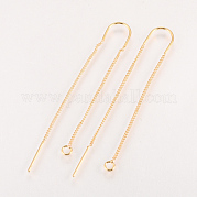 Brass Stud Earring Findings KK-Q735-364G