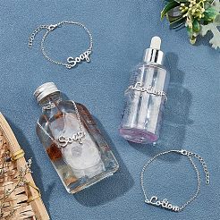 8шт. набор из 2 браслетов из сплава со словами «лосьон и мыло» BJEW-OC0001-07S