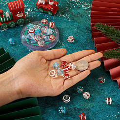 30 pz. 6 perline di lampwork irregolari fatte a mano&nbsp;LAMP-CD0001-19