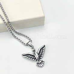 Ретро ожерелья с подвеской в виде птицы из нержавеющей стали для мужчин AF9259