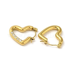 Серьги-кольца из нержавеющей стали 304 с кристаллами и стразами для женщин&nbsp;EJEW-B054-26G