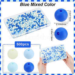 500шт прорезиненные силиконовые акриловые бусины с имитацией силикона&nbsp;OACR-SP0001-33D