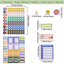 12 лист 4-х видов бумажных наклеек для планировщика STIC-GF0001-18