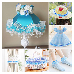 1 шт. двухслойных плиссированных атласных лент из органзы&nbsp;ORIB-TA0001-06D