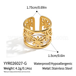 Damenringe aus Edelstahl 304 mit floralem&nbsp;WG3245-1