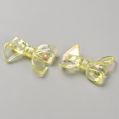 Perlas acrílicas iridiscentes transparentes bañadas en color AB con revestimiento UV&nbsp;TACR-WH0029-01C